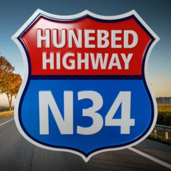 Hunebed highway bord